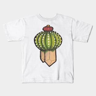 Cactus with crystal roots 5 Kids T-Shirt